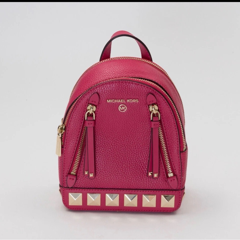 Michael Kors Fuchsia Backpack with Gold Accents
